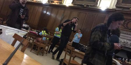 Trinity College protesters claim to be cut off from access to food, water and toilets while occupying college Dining Hall