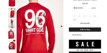 Topman withdraws red ’96’ shirt & issues apology after coming under fire from Liverpool fans