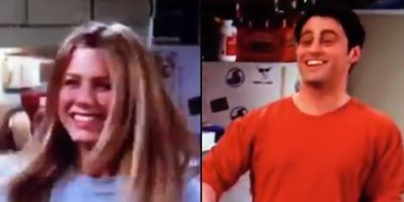 Matt LeBlanc spotted mouthing lines to Jennifer Aniston in Friends archive footage