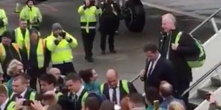 WATCH: Ireland’s rugby heroes welcomed home at Dublin Airport