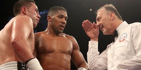 Everyone had the same thought about the referee during Anthony Joshua’s victory over Joseph Parker