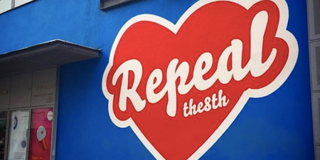 Repeal mural reinstalled on Project Arts Centre wall two years after its removal