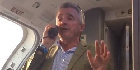 WATCH: Michael O’Leary announces free bar on Ryanair flight to Dublin on return from Grand National