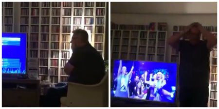 WATCH: This man’s reaction to Ireland getting through to the Eurovision final is the best thing you’ll see today