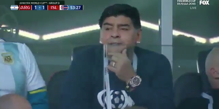 Diego Maradona reportedly makes racist gesture during Argentina vs Iceland match