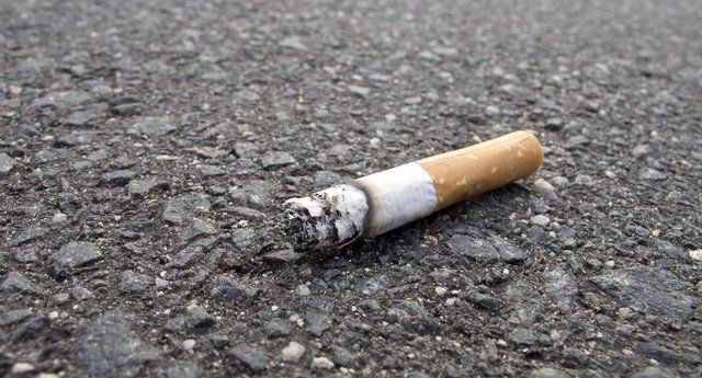 Cigarette litter fines