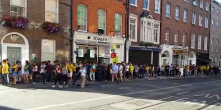 The size of the queue to watch the World Cup in Dicey’s is ridiculous