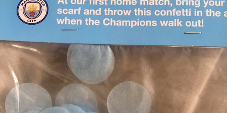 Fans react to Man City sending bags of confetti to season ticket holders ahead of the new season