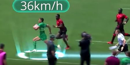 WATCH: Irish rugby player scores try while running faster than the speed limit in some parts of Dublin
