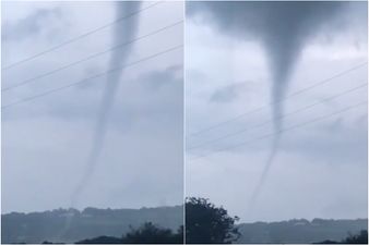 WATCH: “We had never seen anything like it.” Massive twister spotted in rural Donegal