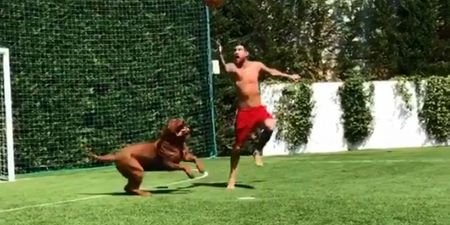 WATCH: Lionel Messi really enjoys making his dog look silly