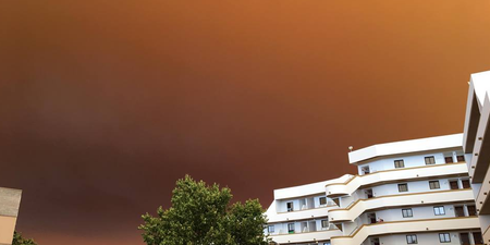 Irish DJ shares remarkable footage of the sky over Albufeira as devastating wildfire spreads