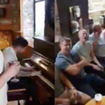 These lads on a stag do belted out an absolutely perfect version of The Whole of the Moon