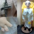 A full-sized crochet version of Pope Francis has been set up in Knock Airport