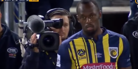 WATCH: Usain Bolt makes his professional football debut in Australia