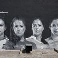 An 18-foot mural of four Gaelic football stars has been erected ahead of the Ladies’ Football Final