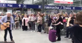 120 people come together for a fantastic singalong of Wish You Were Here in Heuston station
