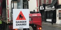 Did you spot these “chairs can kill” warnings in Dublin?