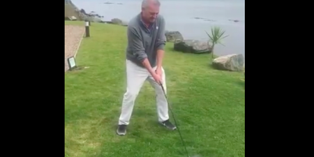 After getting slammed for polluting the ocean, Presidential candidate Peter Casey “retrieved” the golf ball
