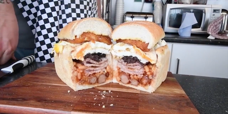 A burger van in Wales is selling this heart attack in a loaf