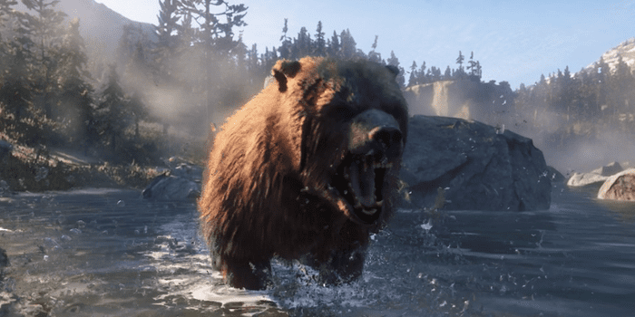 Red Dead Redemption 2 bear attacks first person