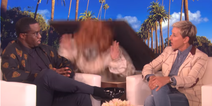 WATCH: Diddy had the absolute sh*t scared out of him by a clown on The Ellen Show