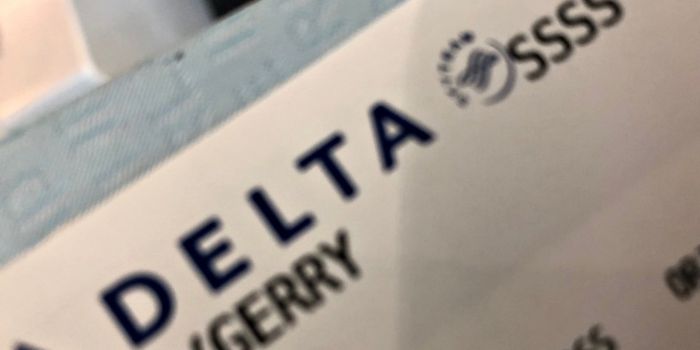 Gerry Adams boarding pass