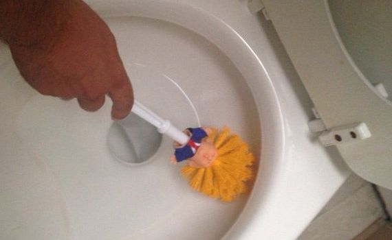 donald trump toilet brush