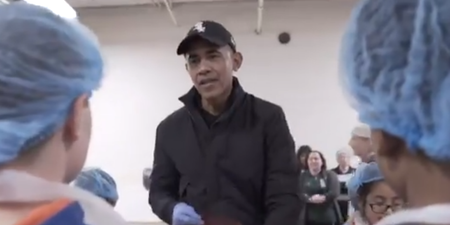 WATCH: Barack Obama surprises Chicago locals working a food bank