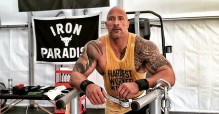 The Rock’s portable gym looks like the ultimate place to train