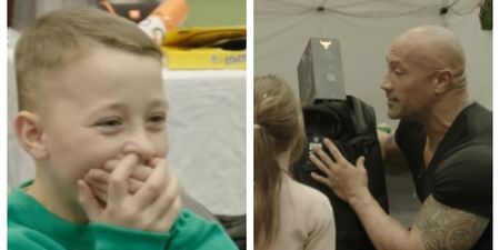 WATCH: Make-A-Wish foundation makes 9-year-old Kildare boy’s dream of meeting The Rock come true