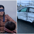 Teen crashes their car while doing the Bird Box challenge