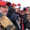 MAGA teenager claims he was defusing the situation after video mocking Native American