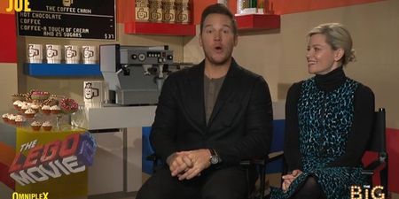 WATCH: Chris Pratt and Elizabeth Banks talk The LEGO Movie 2 and their St. Patrick’s Day plans