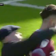 WATCH: Jack Grealish punched in the face by pitch invader
