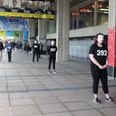 UCD students mask themselves on campus as part of mental health campaign