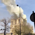 The moment Notre Dame’s world-famous spire fell