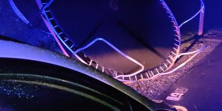 PIC: Gardaí discover trampoline on the M8 at 3am