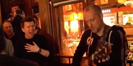 WATCH: Rick Astley treats crowd to a medley in Dublin pub