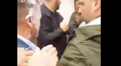 WATCH: Tommy Robinson gets another milkshake thrown over him