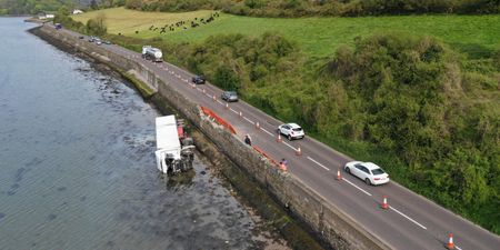 Gardaí in Waterford investigating truck crashing into the sea
