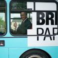 Nigel Farage ‘trapped in Brexit bus’ after arrival of group with milkshakes