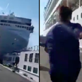 Footage shows the terrifying moment a cruise ship crashed into a tourist boat in Venice injuring at least five people