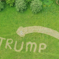 Student mows giant penis into lawn to greet Donald Trump’s arrival at Stansted Airport