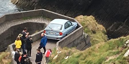 PIC: Learner driver gets stuck on “sheep highway” in Kerry