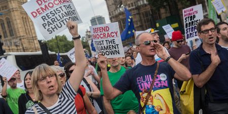 Thousands protest in the UK following suspension of Parliament