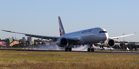 The longest non-stop passenger flight has landed in Sydney