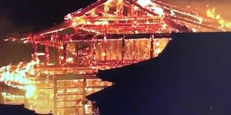 Fire destroys large parts of Shuri castle in Japan as blaze engulfs the beloved world heritage site