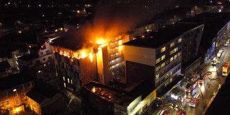 WATCH: Students evacuated as fire engulfs student accommodation in Bolton