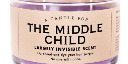 There’s a middle child candle with a “largely invisible” scent